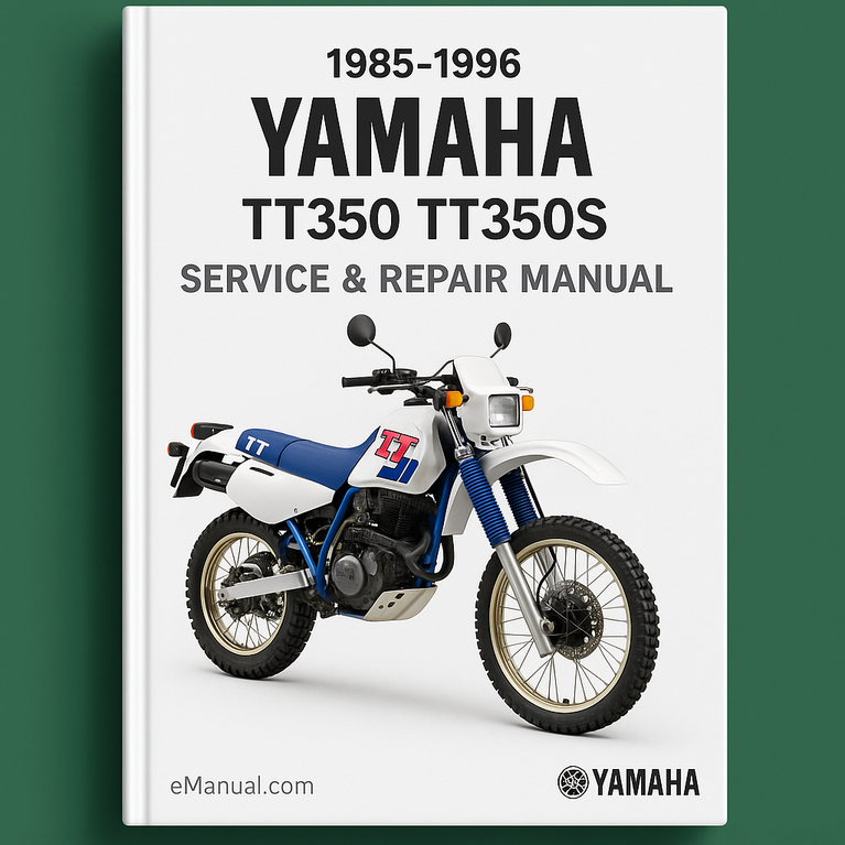1985-1996 Yamaha TT350 TT350S Service Repair Manual