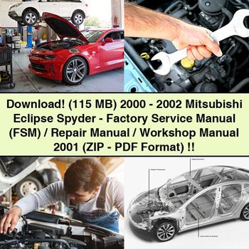 (115 MB) 2000-2002 Mitsubishi Eclipse Spyder-Factory Service Manual (FSM)/Repair Manual/Workshop Manual 2001 (ZIP-PDF Format)
