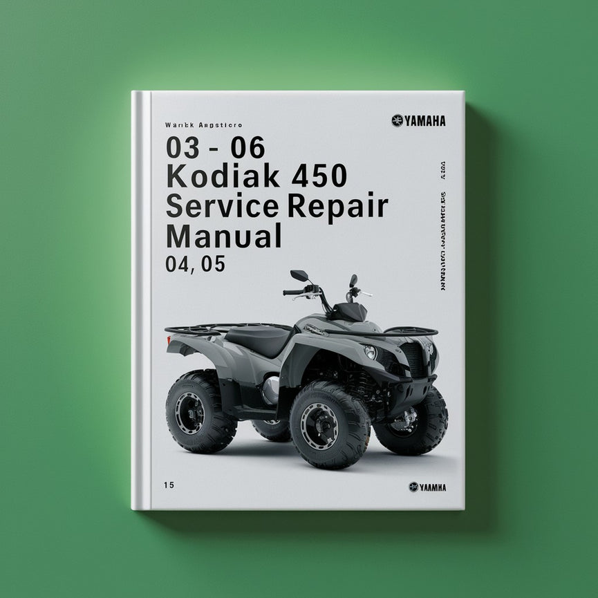 03-06 Yamaha Kodiak 450 Service Repair Manual 04 05 PDF Download