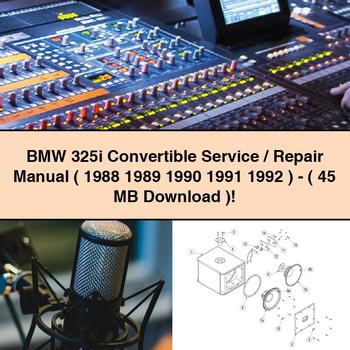 BMW 325i Convertible Service/Repair Manual ( 1988 1989 1990 1991 1992 )-( 45 MB Download ) PDF
