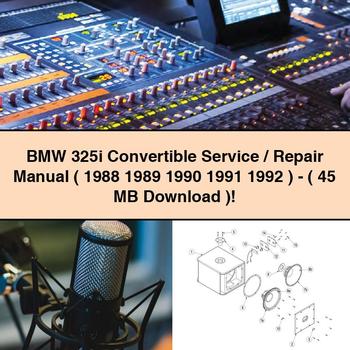 BMW 325i Convertible Service/Repair Manual ( 1988 1989 1990 1991 1992 )-( 45 MB  )