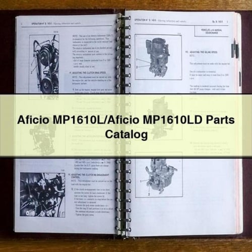 Aficio MP1610L/Aficio MP1610LD Parts Catalog