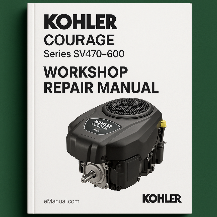 Kohler COURAGE Series SV470 600 Workshop Repair Manual All ModelS COVERED