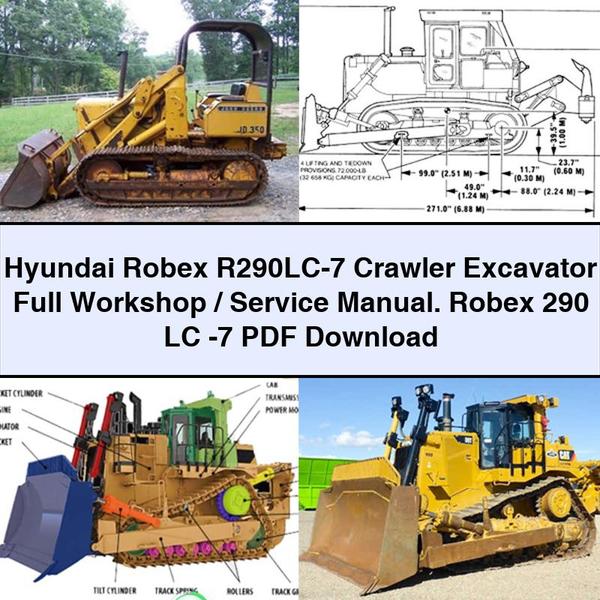 Hyundai Robex R290LC-7 Crawler Excavator Full Workshop/Service Repair Manual. Robex 290 LC -7 PDF Download