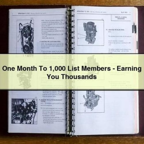 One Month To 1 000 List Members - Earning You Thousands