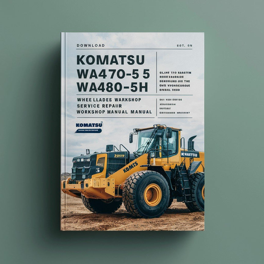 Descargar Manual de taller de reparación de servicio de cargadora de ruedas Komatsu WA470-5 WA480-5 wa470-5H wa480-5h PDF