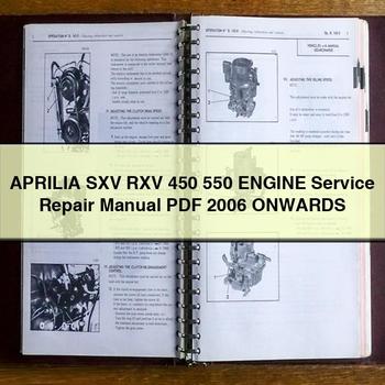 APRILIA SXV RXV 450 550 Engine Service Repair Manual 2006 ONWARDS