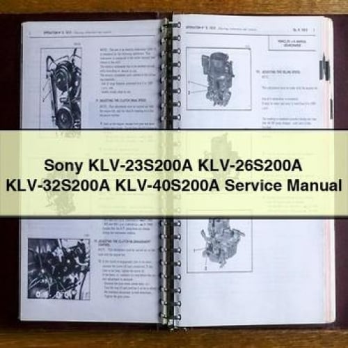 Sony KLV-23S200A KLV-26S200A KLV-32S200A KLV-40S200A Service Manual PDF Download