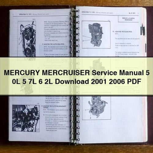 MERCURY MERCRUISER Service Repair Manual 5 0L 5 7L 6 2L  2001 2006