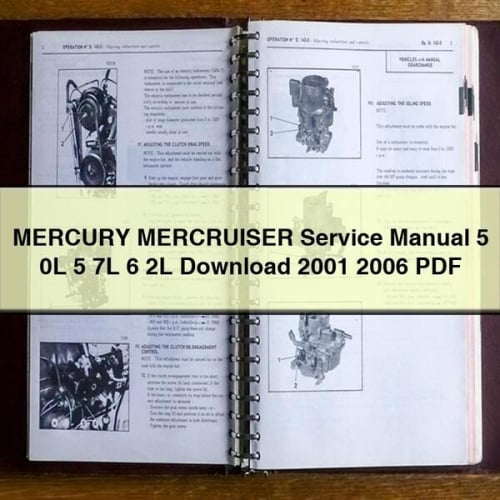 MERCURY MERCRUISER Service Repair Manual 5 0L 5 7L 6 2L Download 2001 2006 PDF