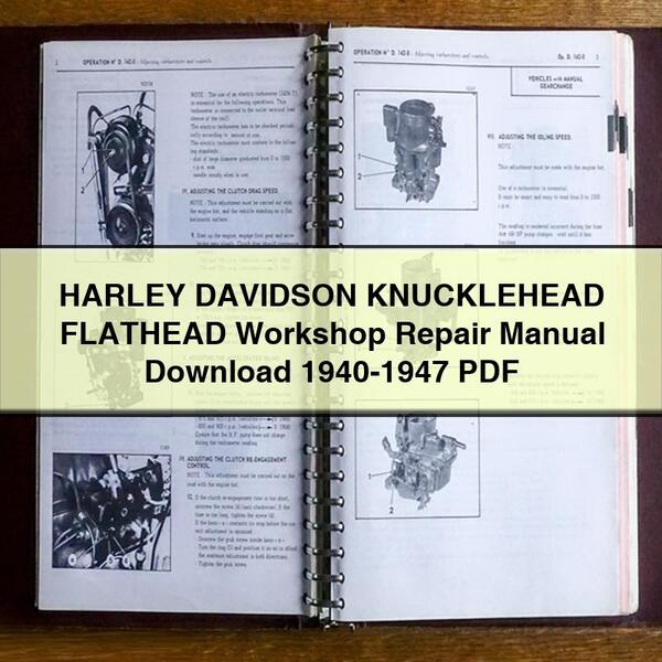 HARLEY DAVIDSON KNUCKLEHEAD FLATHEAD Workshop Repair Manual 1940-1947