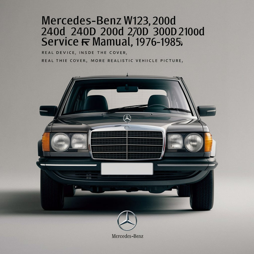 Mercedes-benz W123 200d 240d 240td 300d 300td Manual de reparación de servicio 1976-1985 Descargar PDF