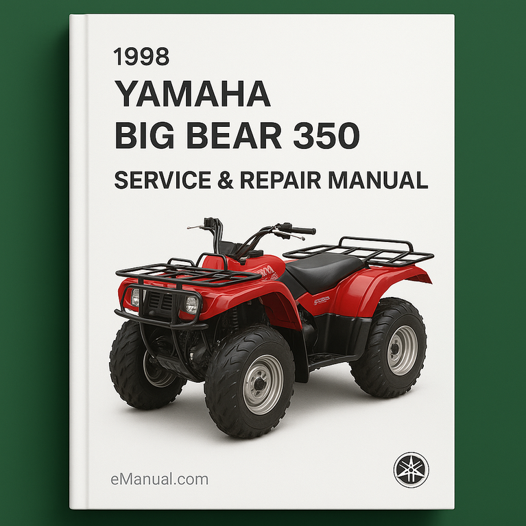 1998 Yamaha Big Bear 350 Service Repair Manual 98