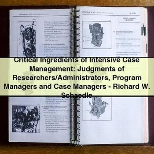 Critical Ingredients of Intensive Case Management: Judgments of Researchers/Administrators Program Managers and Case Managers - Richard W. Schaedle