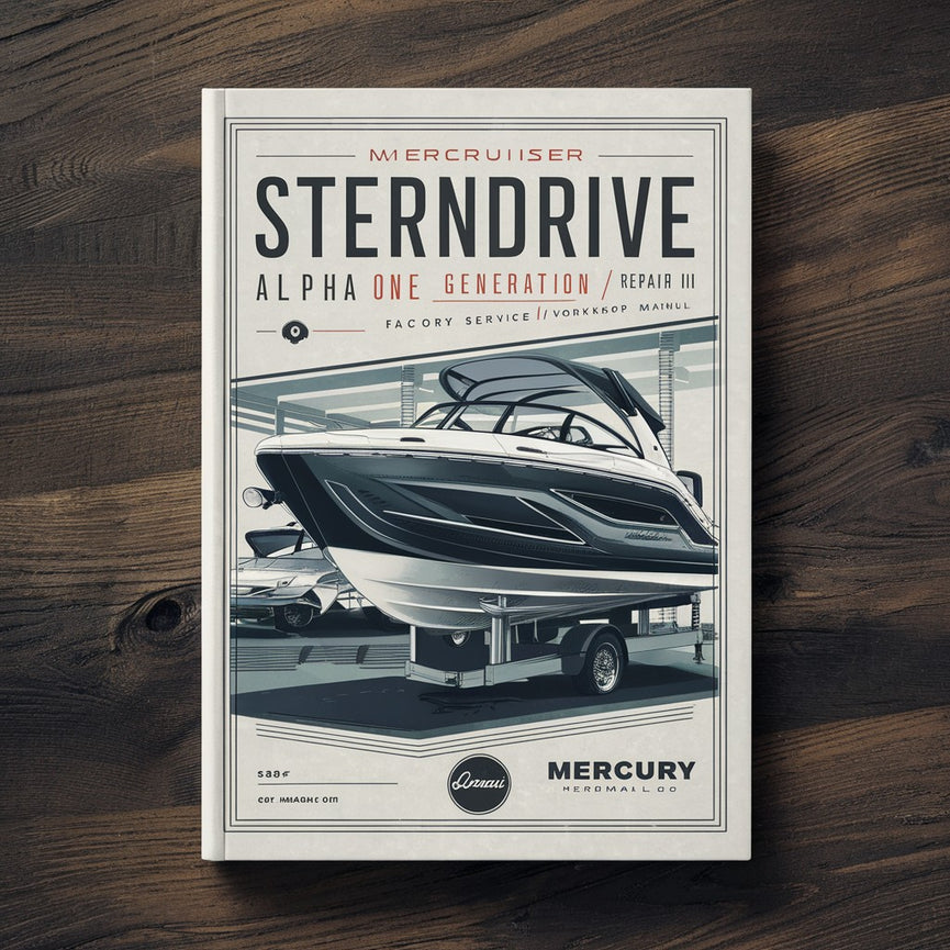 Mercury Mercruiser Sterndrive Units Alpha One Generation II Factory Service/Repair/ Workshop Manual