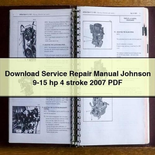 Descargar Manual de Reparacion Servicio Johnson 9-15 hp 4 tiempos 2007 PDF