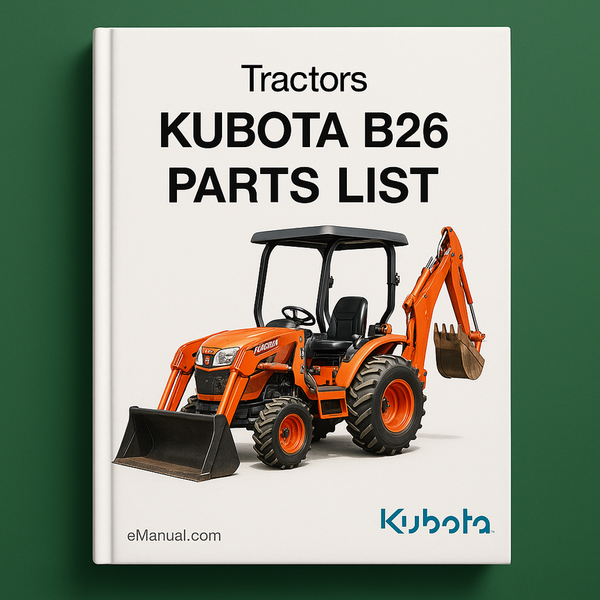 Kubota B26 Tractors Parts List