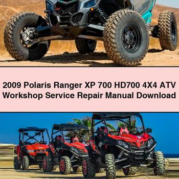2009 Polaris Ranger XP 700 HD700 4X4 ATV Workshop Service Repair Manual