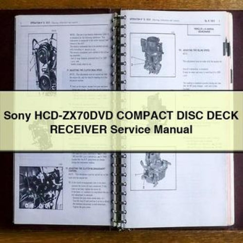 Sony HCD-ZX70DVD Compact DISC Deck Receiver Service Manual PDF Download