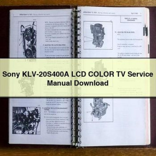 Sony KLV-20S400A LCD Color TV Service Manual Download PDF