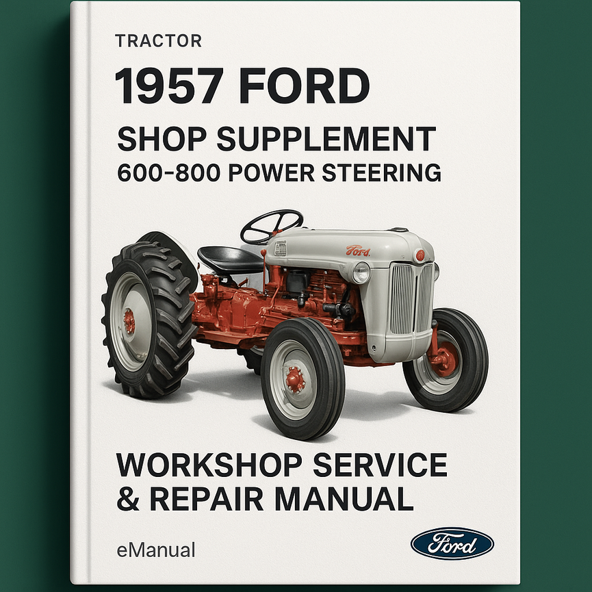 1957 Ford Tractor Shop Supplement 600-800 Power Steering Workshop Service Repair Manual