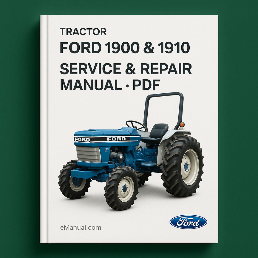 Ford 1900 & 1910 Tractor Technical Repair Shop Service Repair Manual-PDF