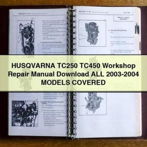 HUSQVARNA TC250 TC450 Werkstatt-Reparaturhandbuch Download Alle 2003-2004 Modelle ABGEDECKT PDF