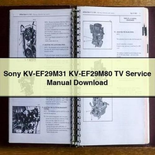 Sony KV-EF29M31 KV-EF29M80 TV Service Manual Download PDF