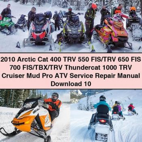 2010 Arctic Cat 400 TRV 550 FIS/TRV 650 FIS 700 FIS/TBX/TRV Thundercat 1000 TRV Cruiser Mud Pro ATV Service-Reparaturhandbuch 10