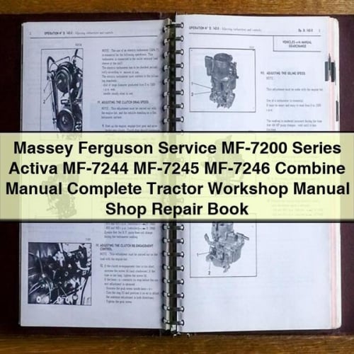 Massey Ferguson Service MF-7200 Serie Activa MF-7244 MF-7245 MF-7246 Mähdrescherhandbuch Komplettes Traktor-Werkstatthandbuch Werkstattreparaturbuch PDF-Download