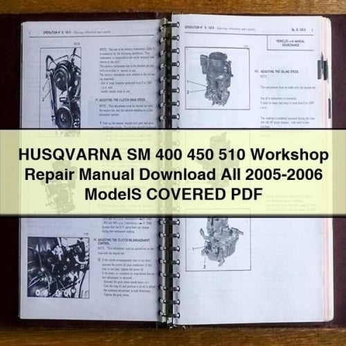 HUSQVARNA SM 400 450 510 Manual de reparación de taller Descargar todos los modelos 2005-2006 PDF CUBIERTOS