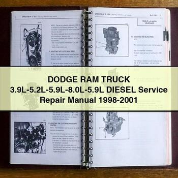 DODGE RAM Truck 3.9L-5.2L-5.9L-8.0L-5.9L Diesel Service Repair Manual 1998-2001