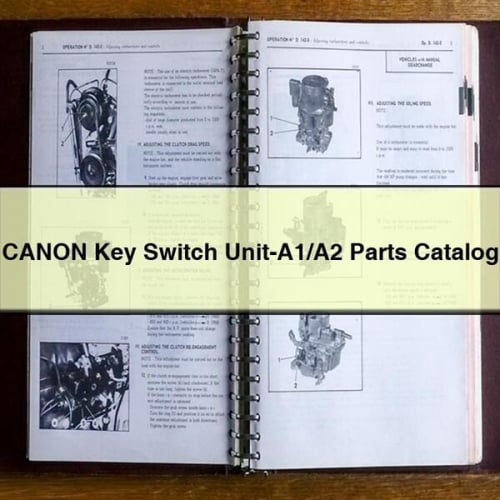 CANON Key Switch Unit-A1/A2 Parts Catalog