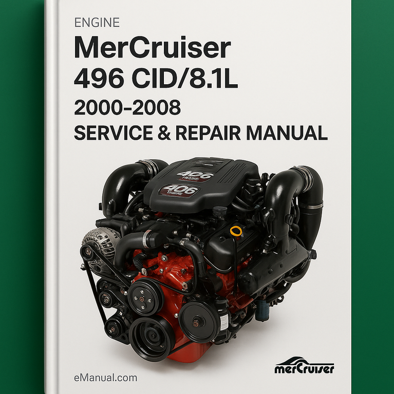2000-2008 Mercruiser 496 CID/8.1L Engine Service Repair Manual