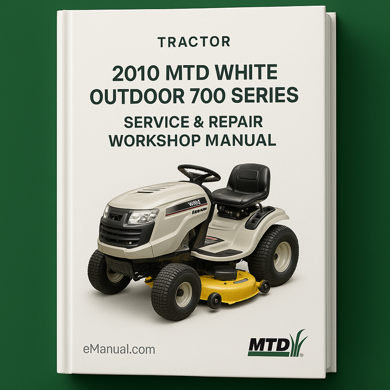 2010 MTD White Outdoor 700 series Service Repair Workshop Manual