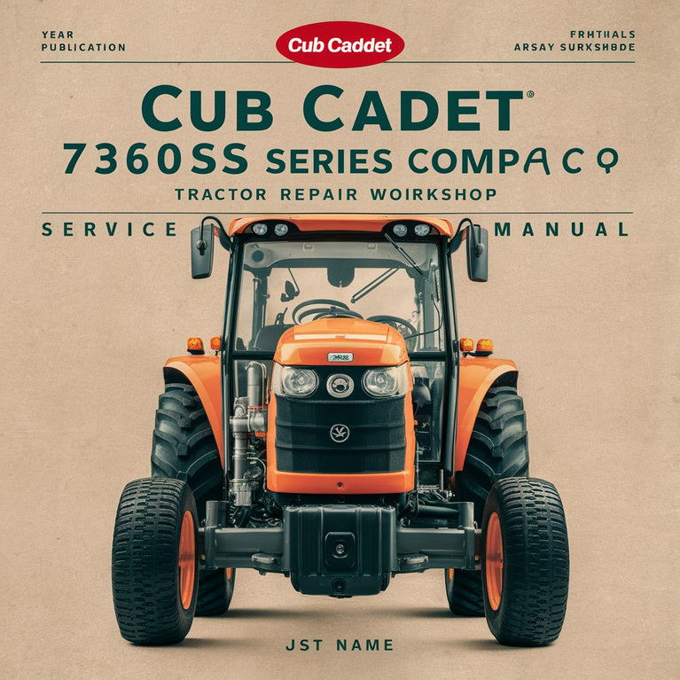 Cub Cadet 7360SS Series Compact Tractor Service Repair Workshop Manual