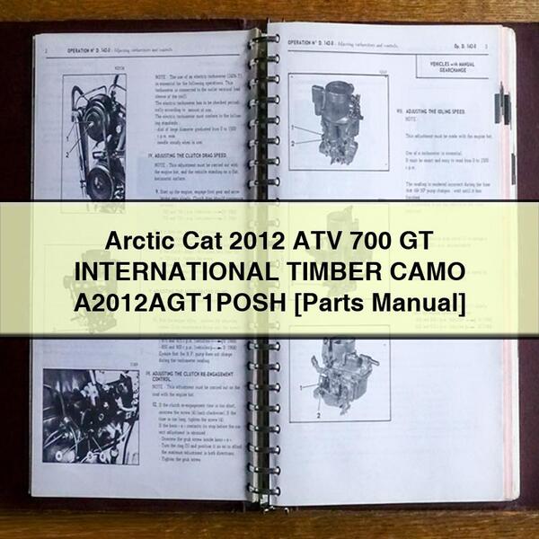 Arctic Cat 2012 ATV 700 GT INTERNATIONAL TIMBER CAMO A2012AGT1POSH [Parts Manual]