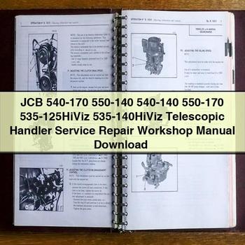 JCB 540-170 550-140 540-140 550-170 535-125HiViz 535-140HiViz Telescopic Handler Service Repair Workshop Manual