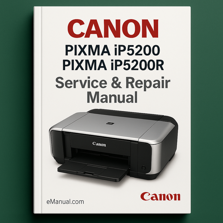 CANON Pixma iP5200 Pixma iP5200R Service Repair Manual Download PDF