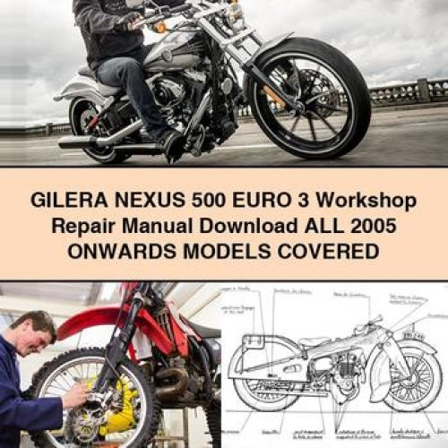 GILERA NEXUS 500 EURO 3 Werkstatt-Reparaturhandbuch Alle Modelle ab 2005 abgedeckt