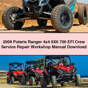 2009 Polaris Ranger 4x4 6X6 700 EFI Crew Service Repair Workshop Manual