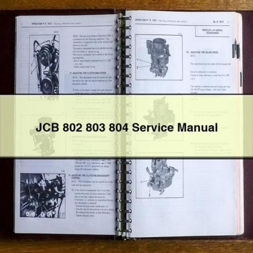 JCB 802 803 804 Service Manual PDF Download