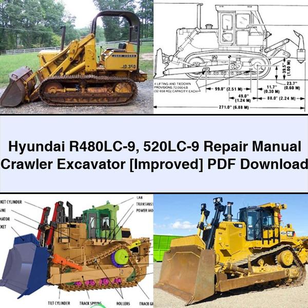 Hyundai R480LC-9 520LC-9 Repair Manual Crawler Excavator