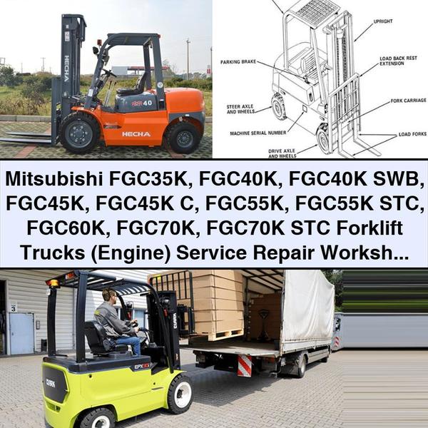 Mitsubishi FGC35K FGC40K FGC40K SWB FGC45K FGC45K C FGC55K FGC55K STC FGC60K FGC70K FGC70K STC Forklift Trucks (Engine) Service Repair Workshop Manual