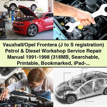 Vauxhall/Opel Frontera (J to S registration) Petrol & Diesel Workshop Service Repair Manual 1991-1998 (318MB Searchable  Bookmarked iPad-ready PDF) Download