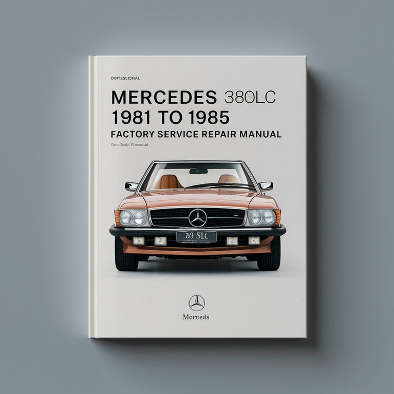 Mercedes 380SLC 1981 to 1985 Factory Service Repair Manual