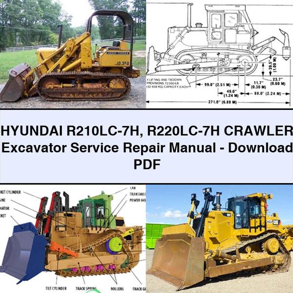 Hyundai R210LC-7H R220LC-7H Crawler Excavator Service Repair Manual-