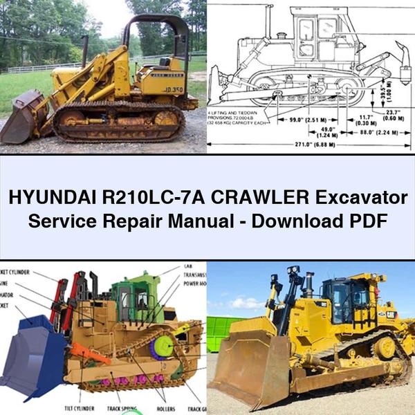 Hyundai R210LC-7A Crawler Excavator Service Repair Manual-PDF