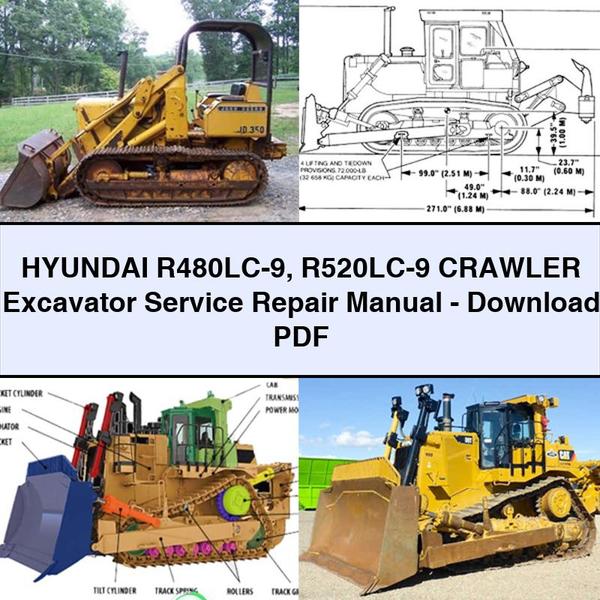 Hyundai R480LC-9 R520LC-9 Crawler Excavator Service Repair Manual-