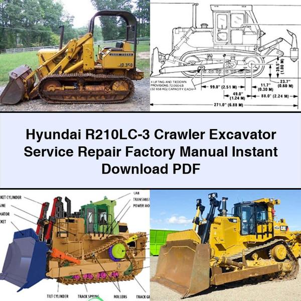 Hyundai R210LC-3 Crawler Excavator Service Repair Factory Manual PDF Download